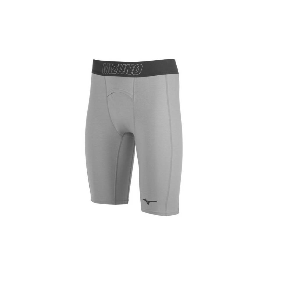 Pantalones Cortos Mizuno The Arrival Compression Hombre Gris Outlet DRWH-39607